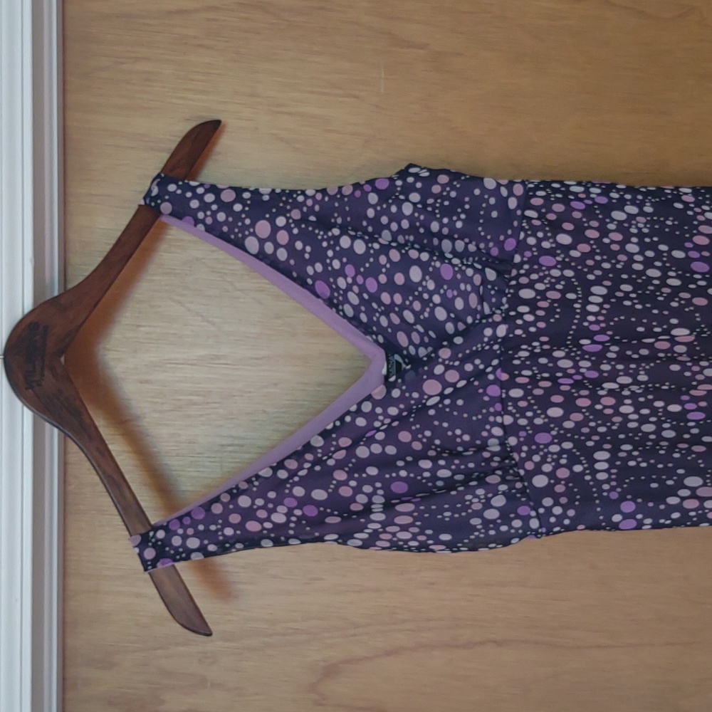 Gorgeous Purple Dots Handkerchief Dress - Picture 2 of 8